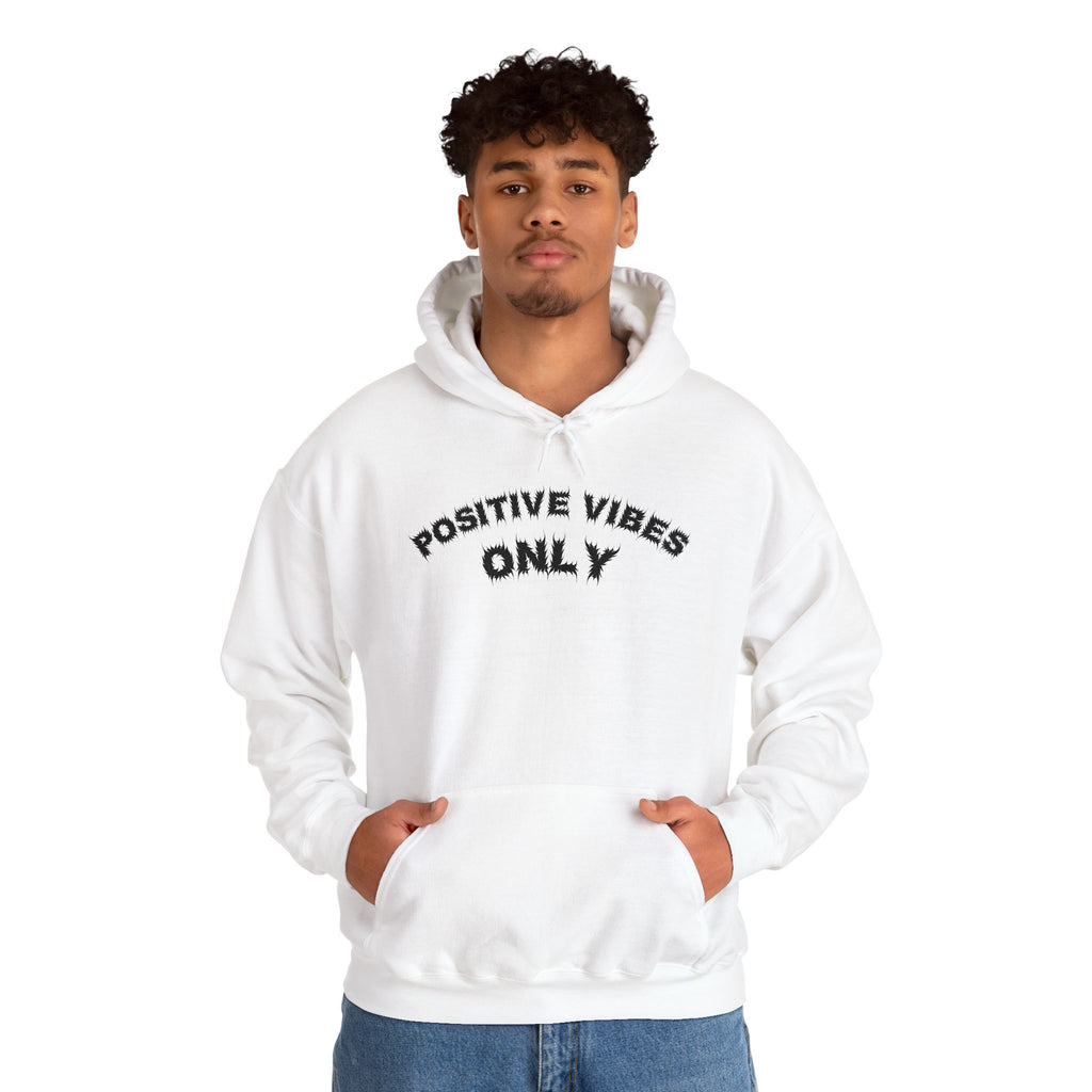 Bildsa Positive Vibes Black Text Hoodie