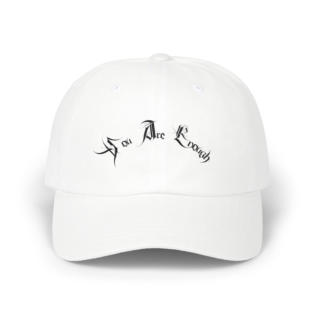 Ellioaey You Are Enough Black Text Dad Hat