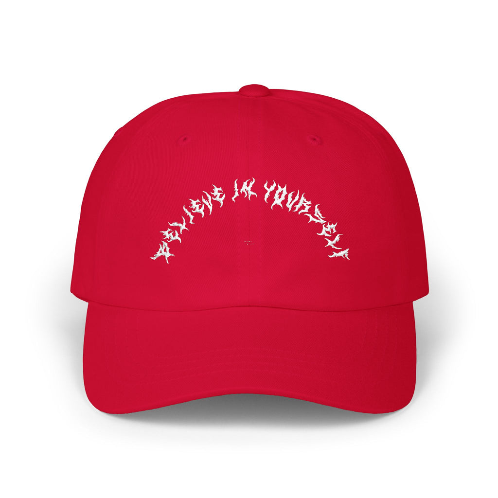 Lundr Believe In Yourself White Text Dad Hat