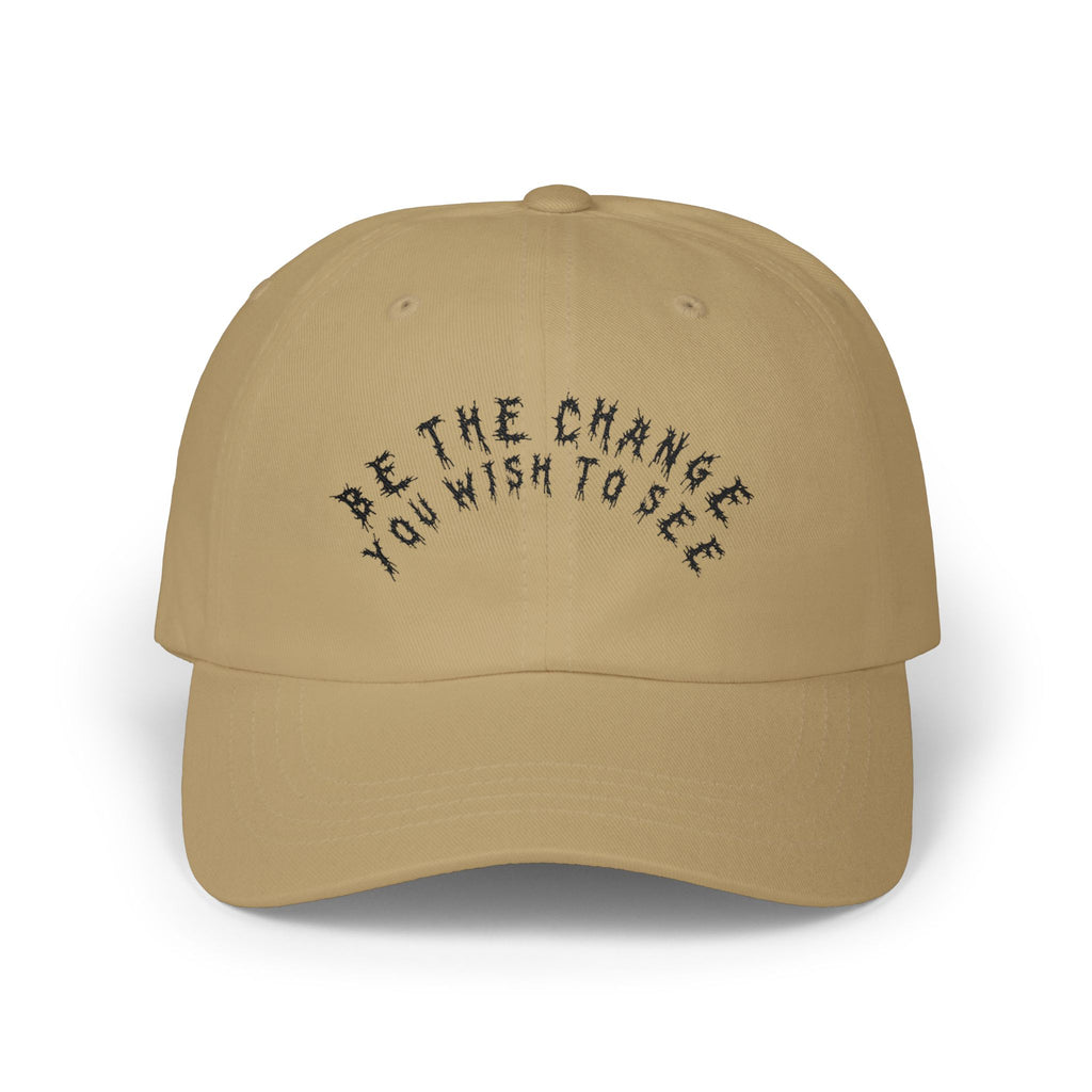 Hvita Be The Change Black Text Dad Hat
