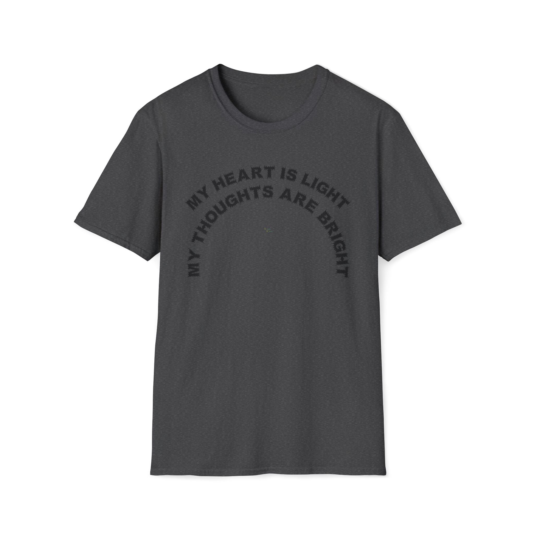Bildsa My Heart Is Light Black Text Tee
