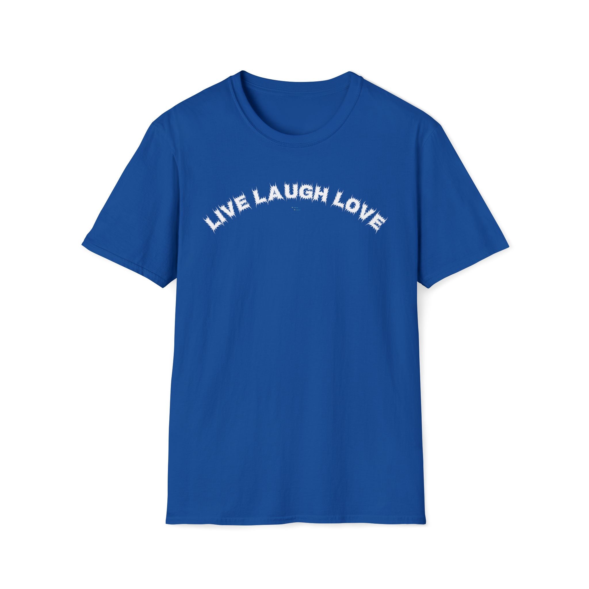 Bildsa Live Laugh Love White Text Tee