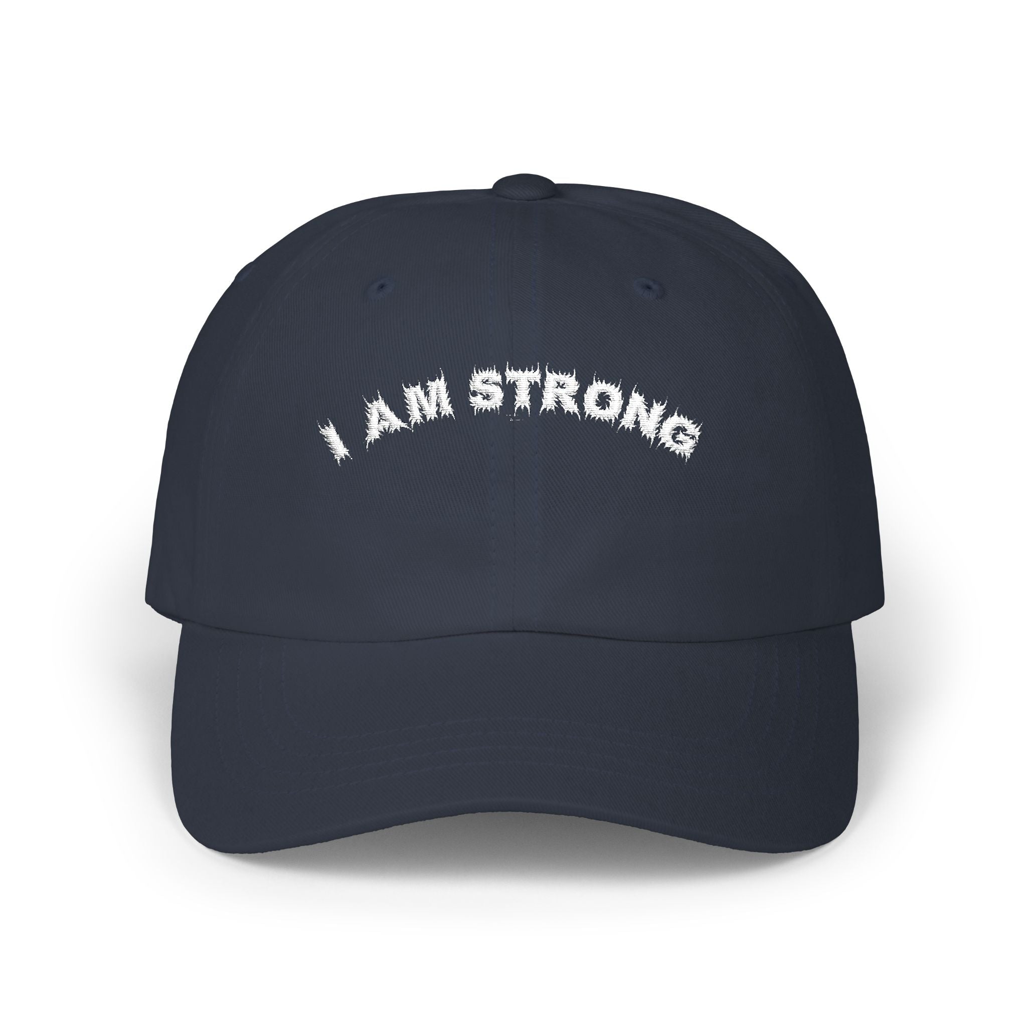 Bildsa I Am Strong White Text Dad Hat