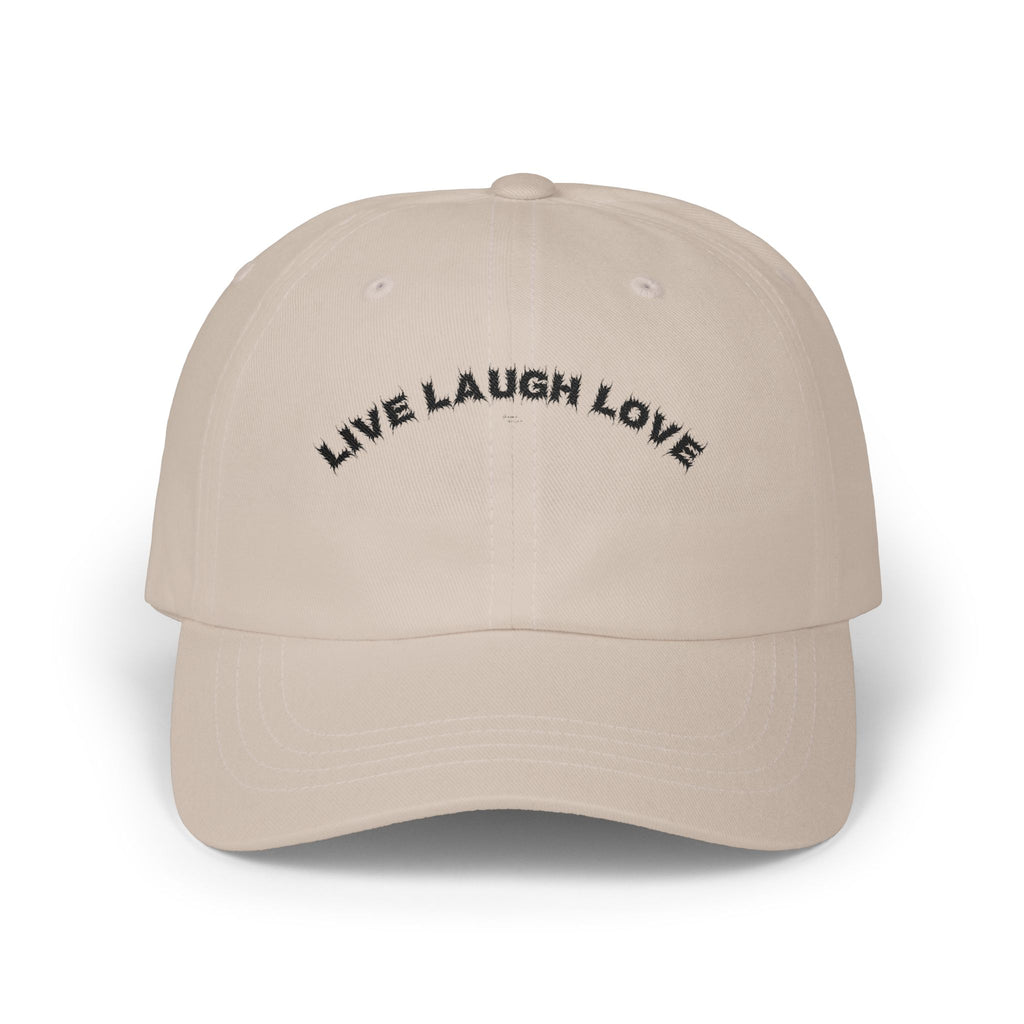 Bildsa Live Laugh Love Black Text Dad Hat