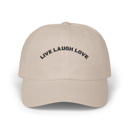 Bildsa Live Laugh Love Black Text Dad Hat