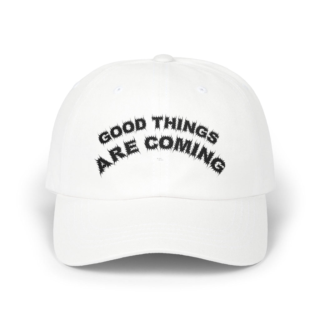 Bildsa Good Things Are Coming Black Text Dad Hat