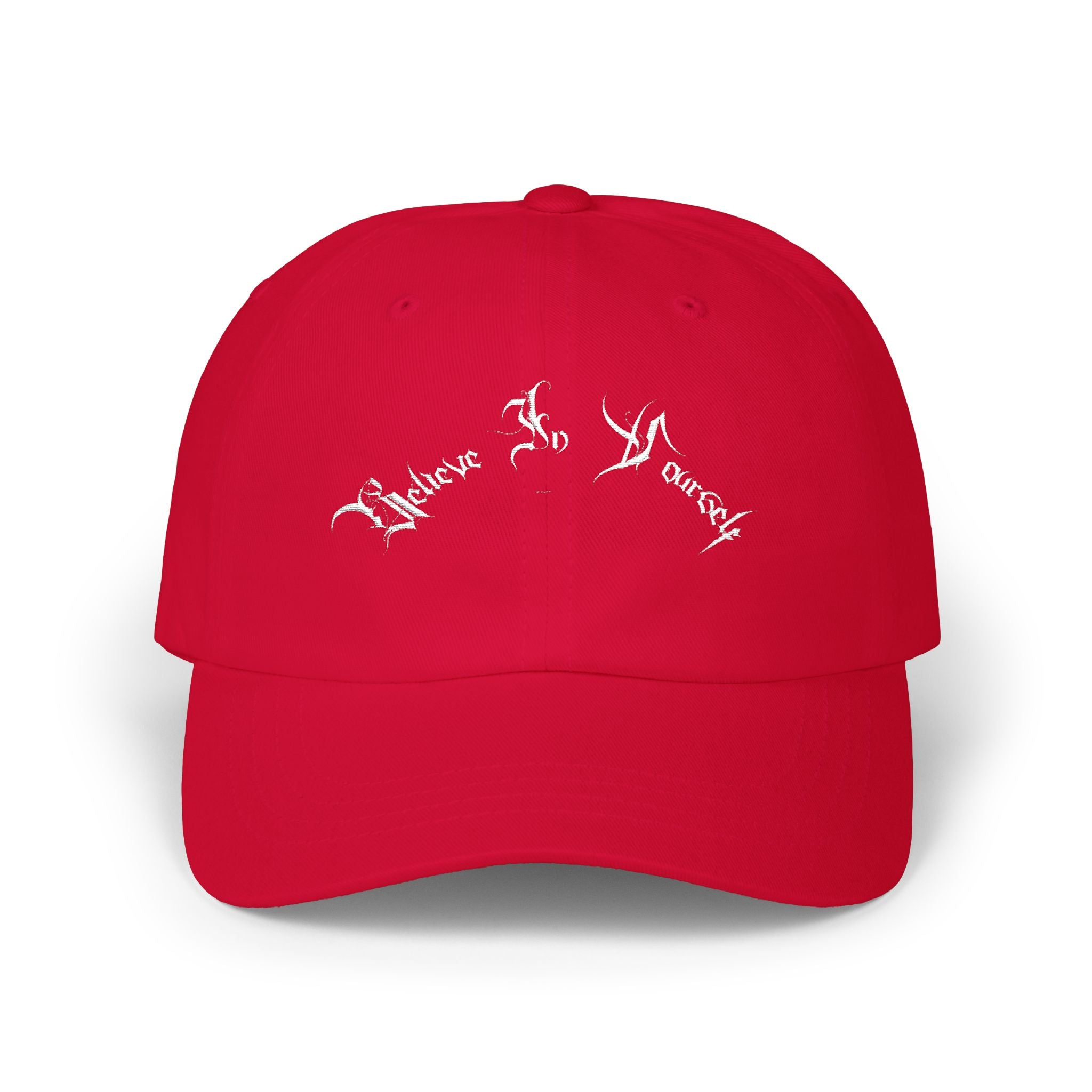 Ellioaey Believe In Yourself White Text Dad Hat