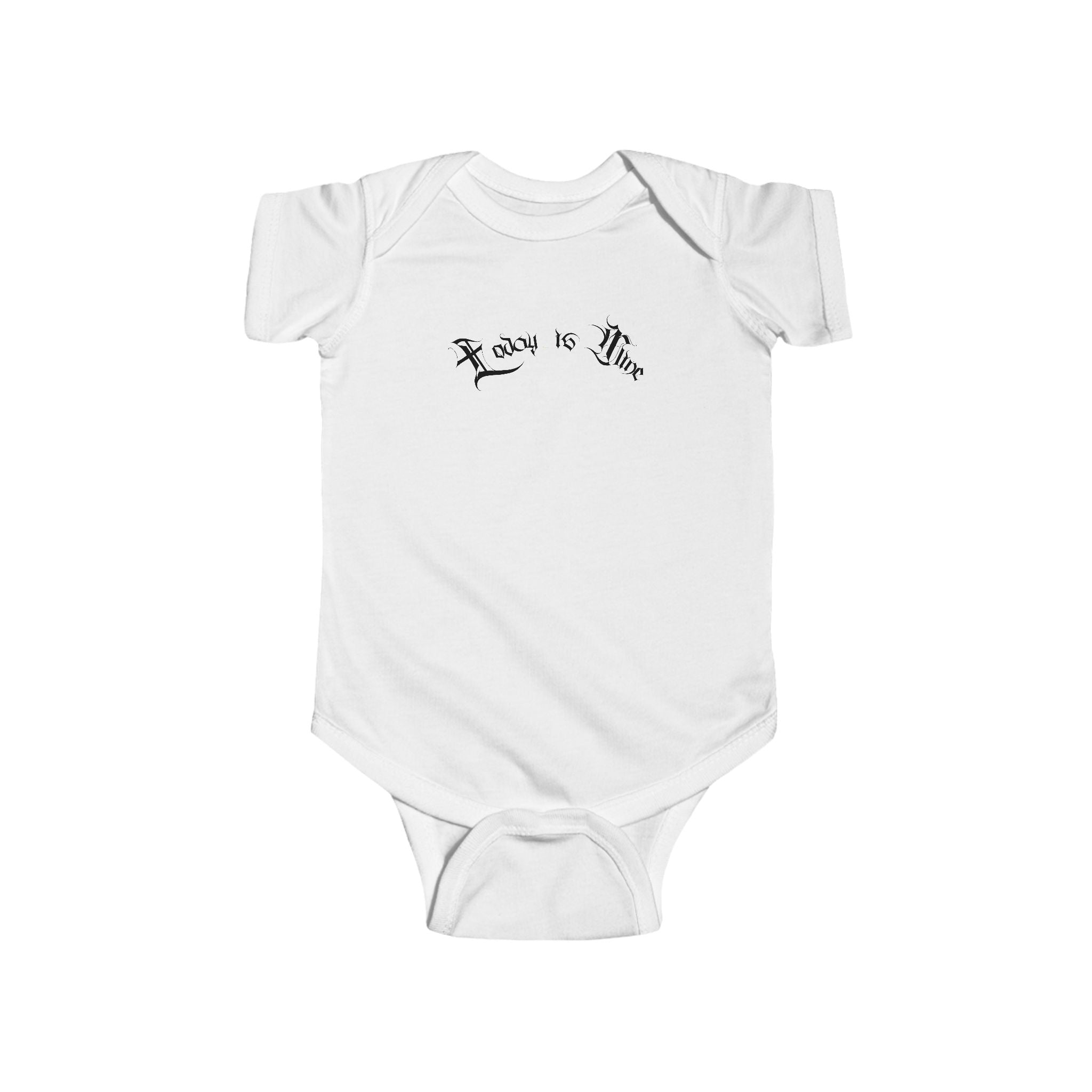 Ellioaey Today Is Mine Black Text Baby Onesie