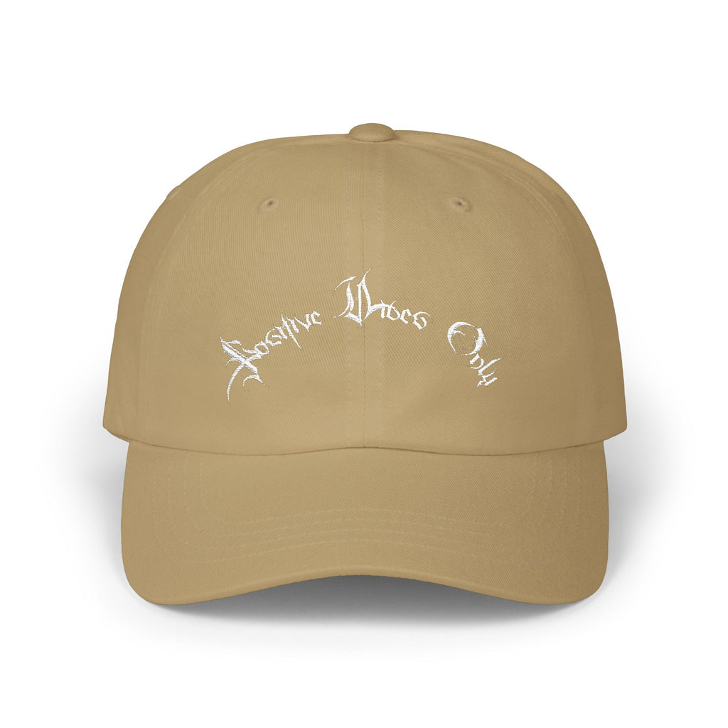 Ellioaey Positive Vibes White Text Dad Hat