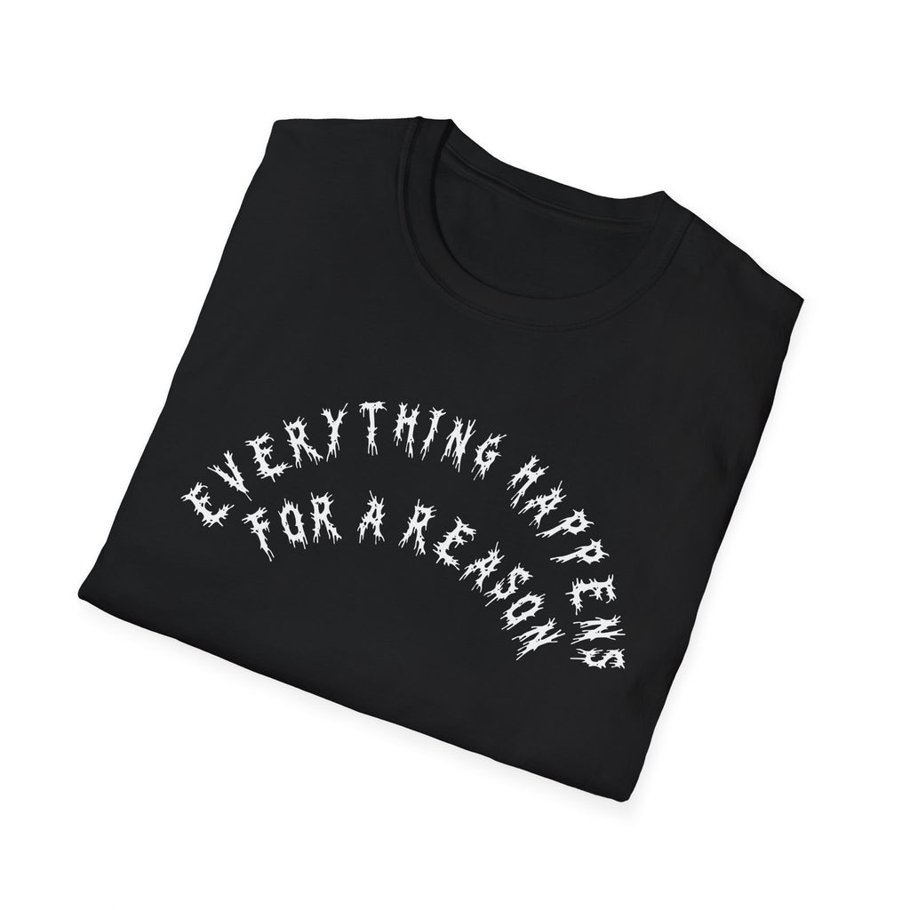 Hvita Everything Happens White Text Tee