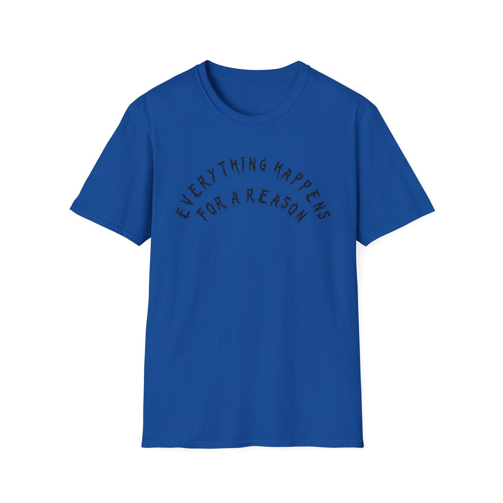 Hvita Everything Happens Black Text Tee