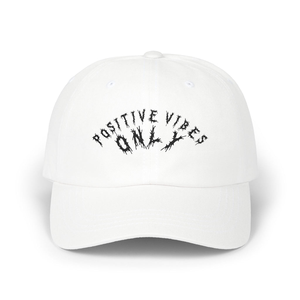 Hvita Positive Vibes Black Text Dad Hat