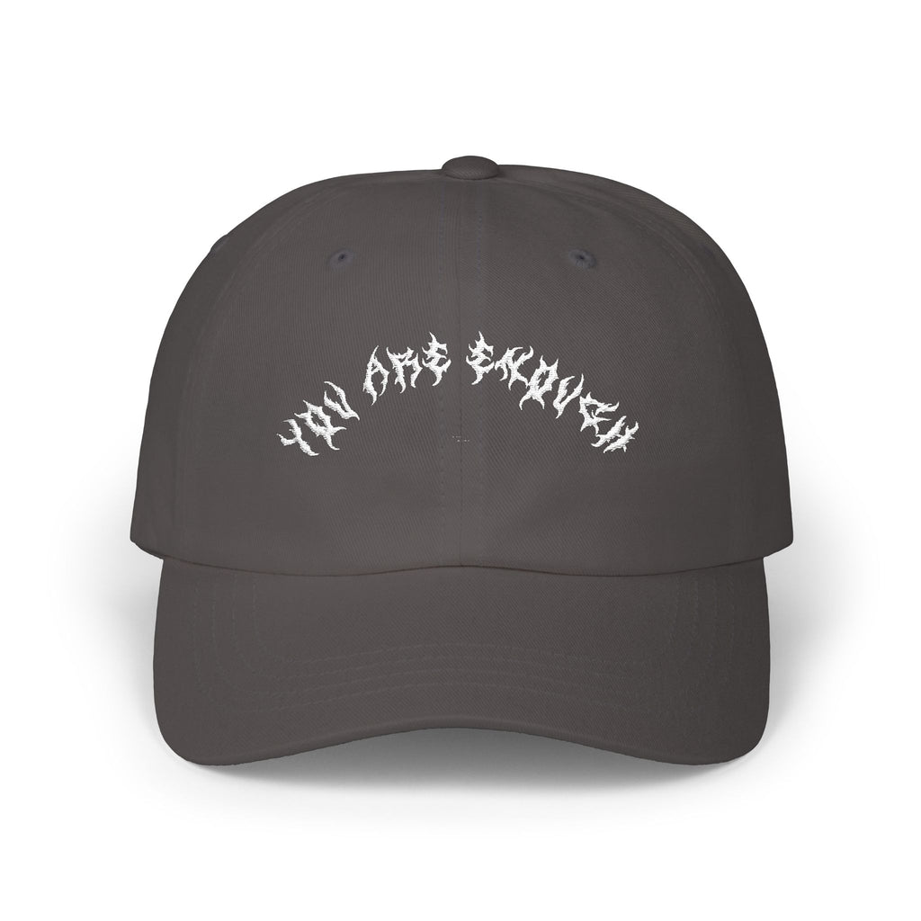 Lundr You Are Enough White Text Dad Hat