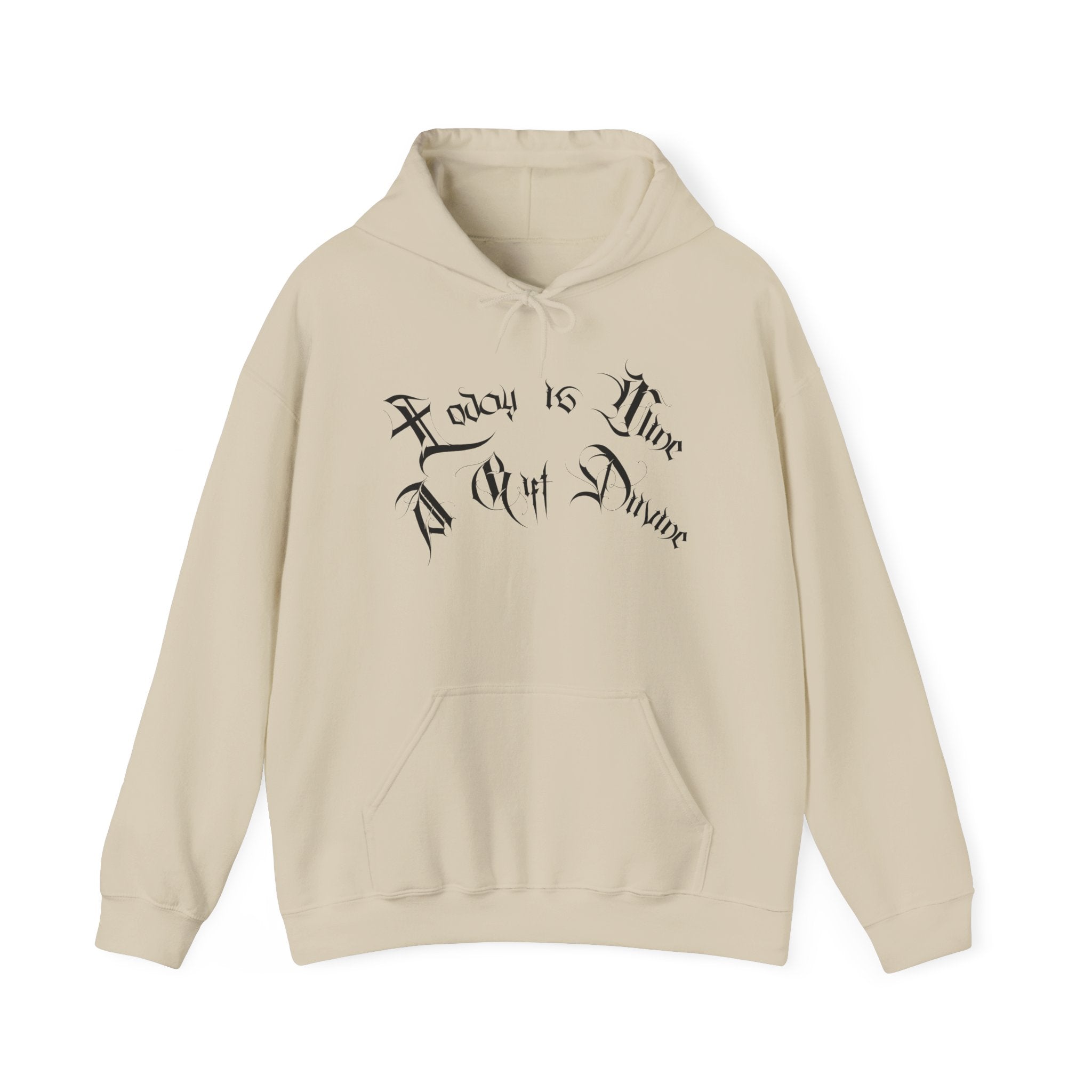 Ellioaey A Gift Divine Black Text Hoodie