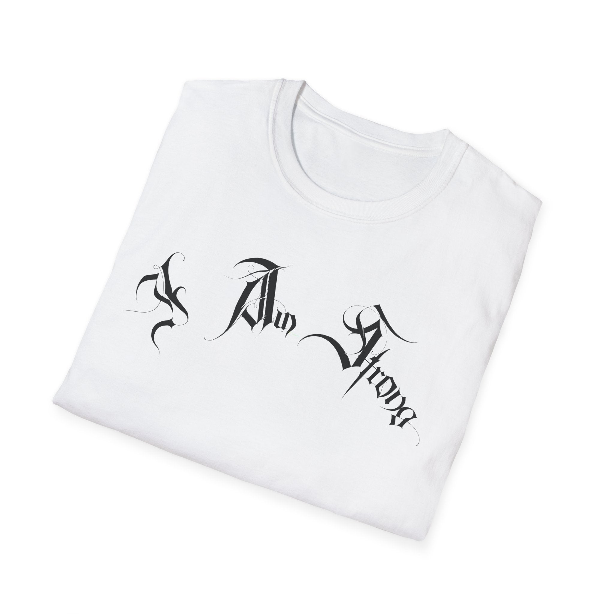 Ellioaey I Am Strong Black Text Tee