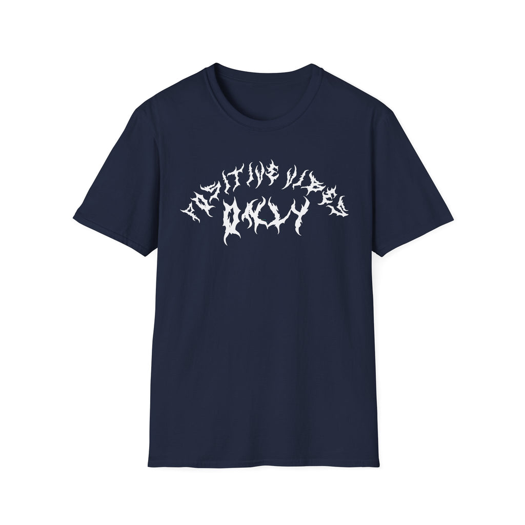 Lundr Positive Vibes White Text Tee