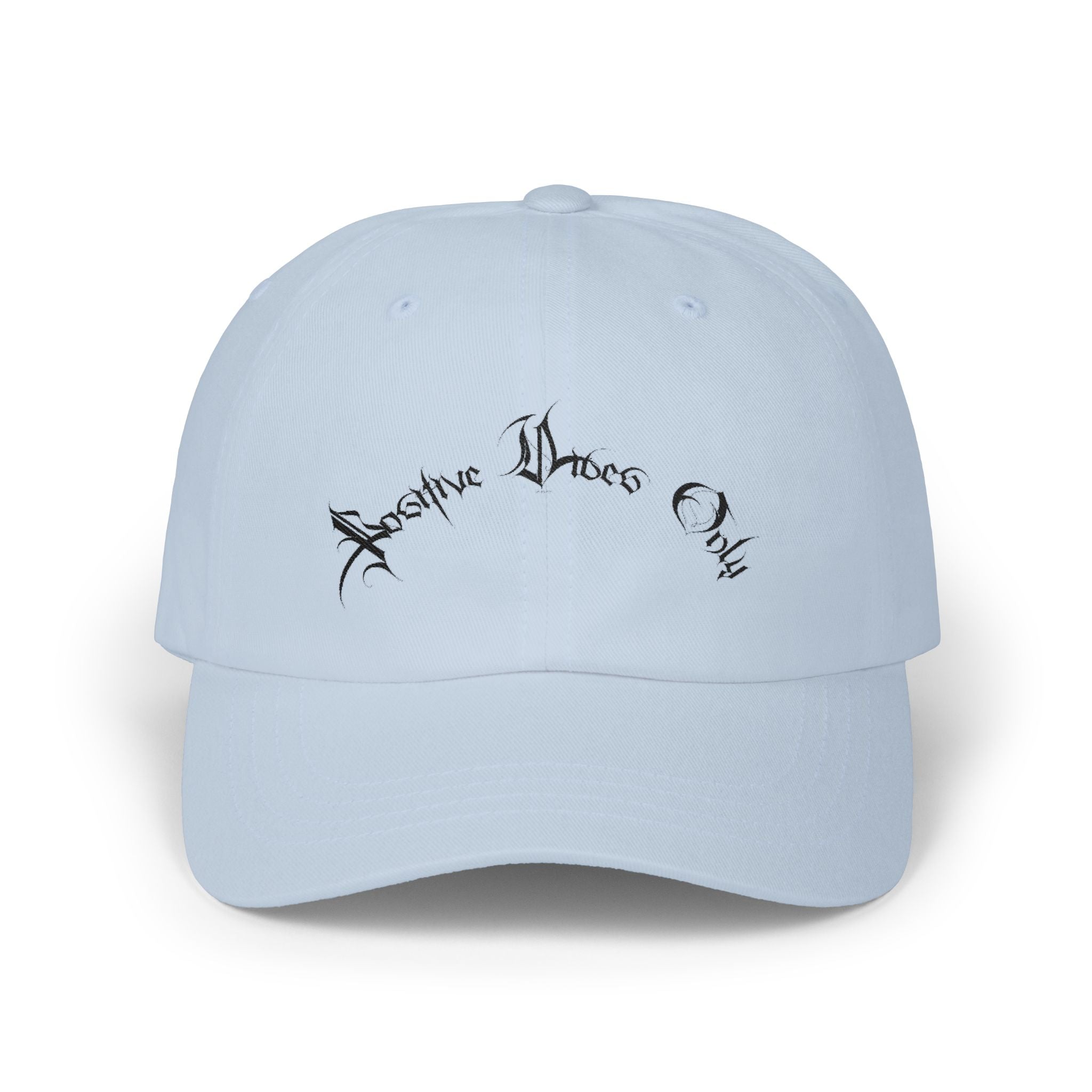 Ellioaey Positive Vibes Black Text Dad Hat