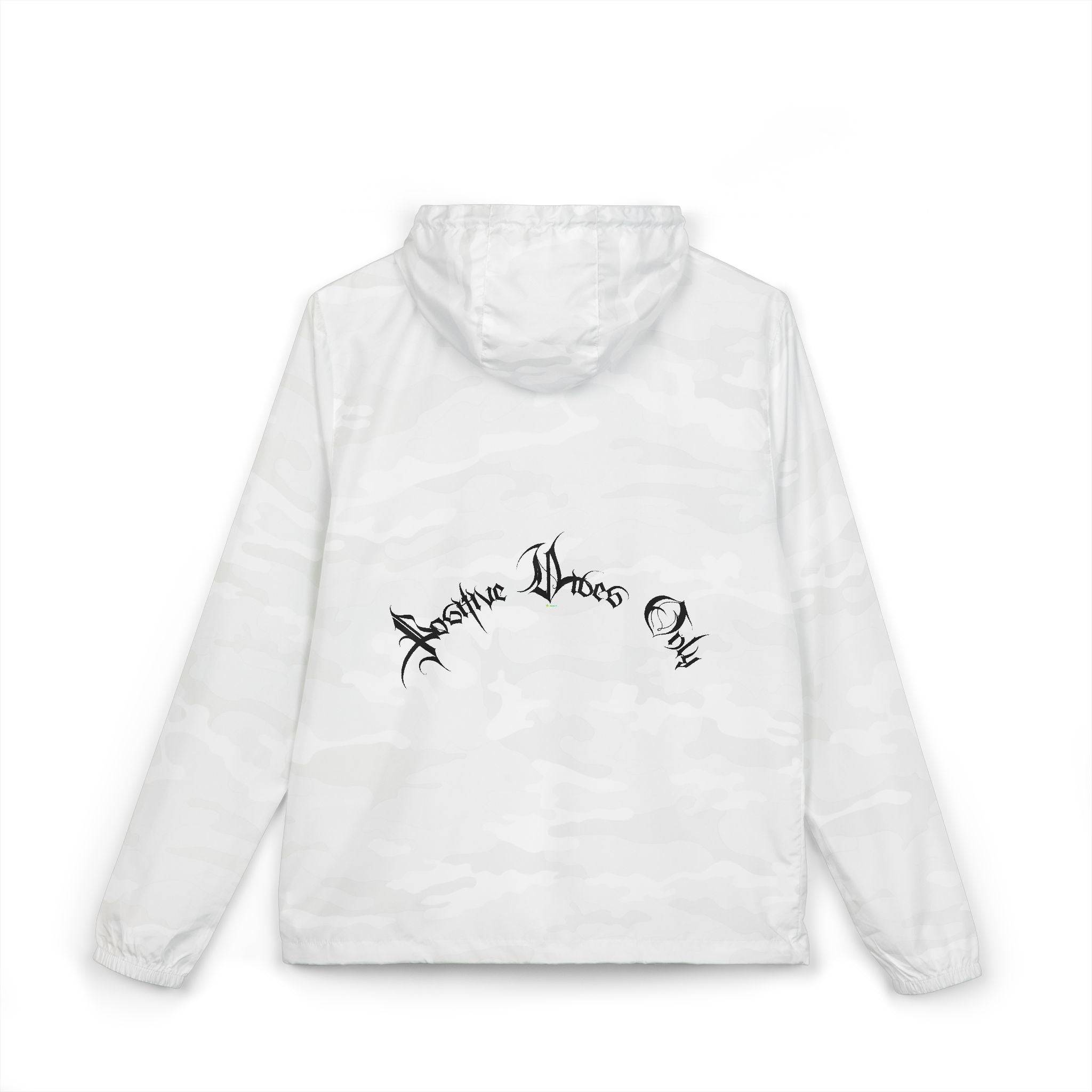 Ellioaey Positive Vibes Black Text Windbreaker