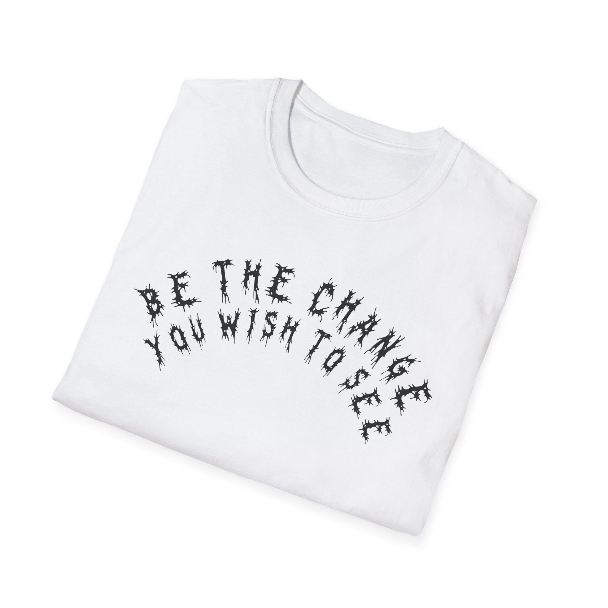 Hvita Be The Change Black Text Tee