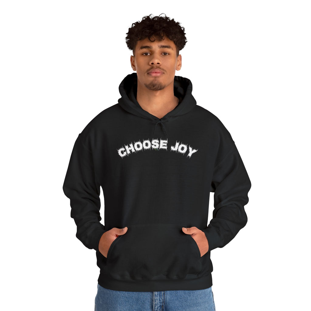 Bildsa Choose Joy White Text Hoodie
