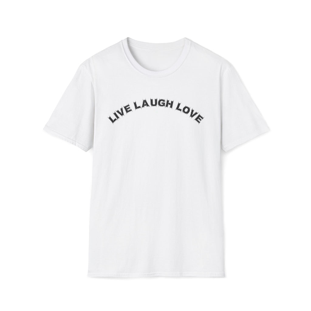 Bildsa Live Laugh Love Black Text Tee