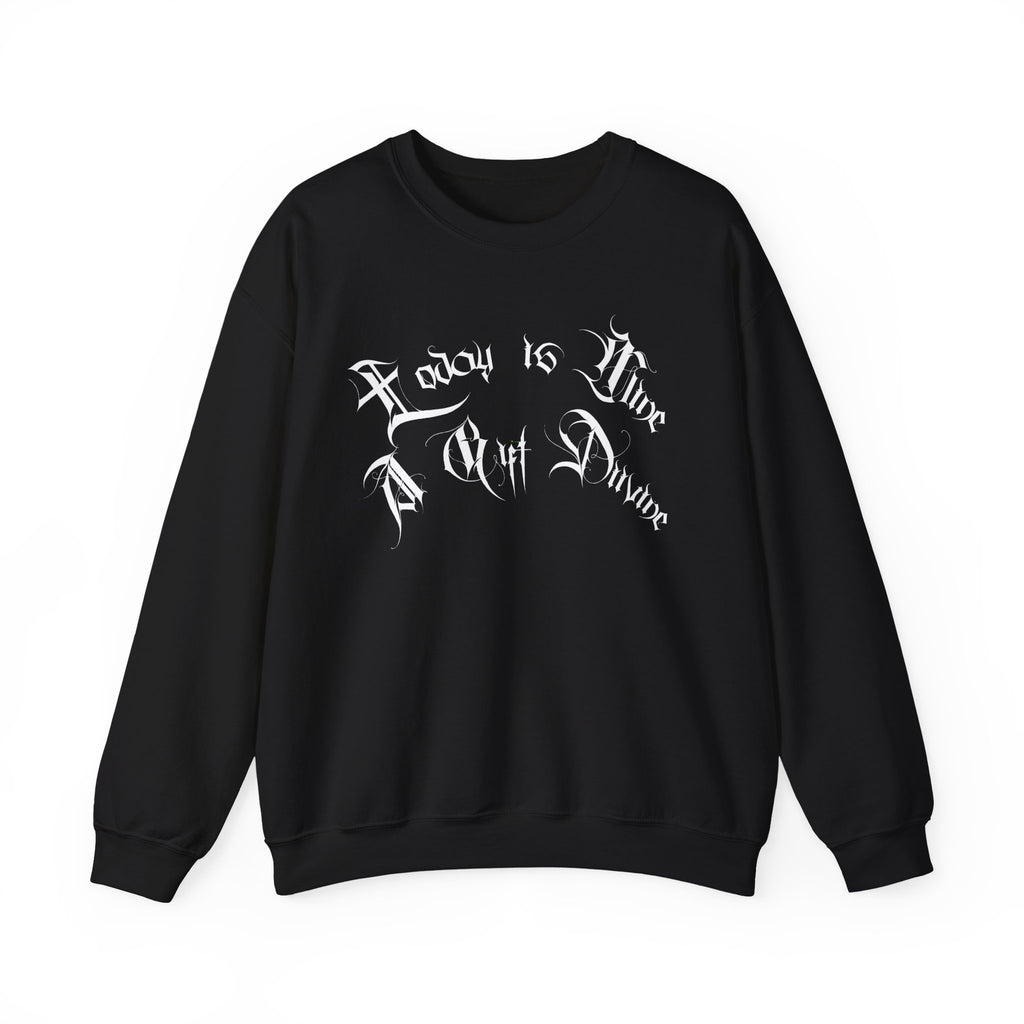 Ellioaey A Gift Divine White Text Crewneck