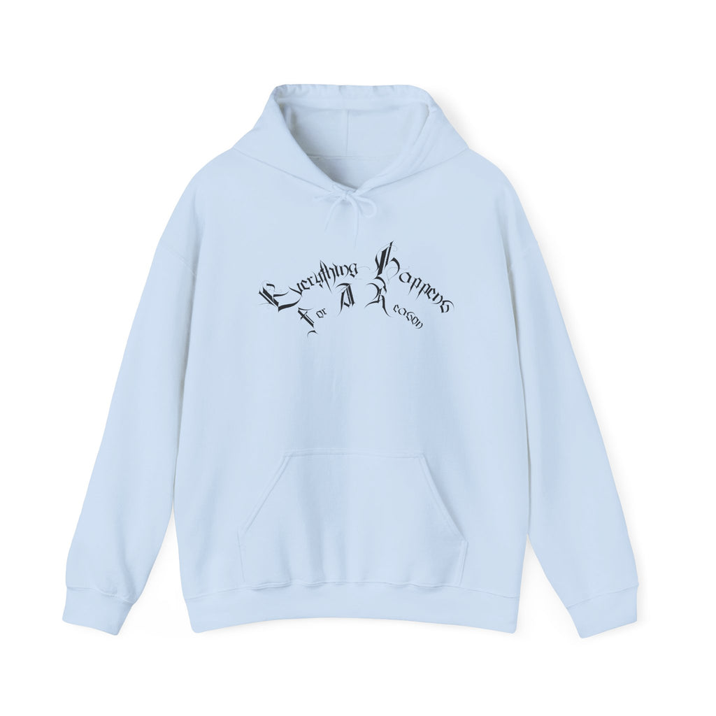 Ellioaey Everything Happens Black Text Hoodie