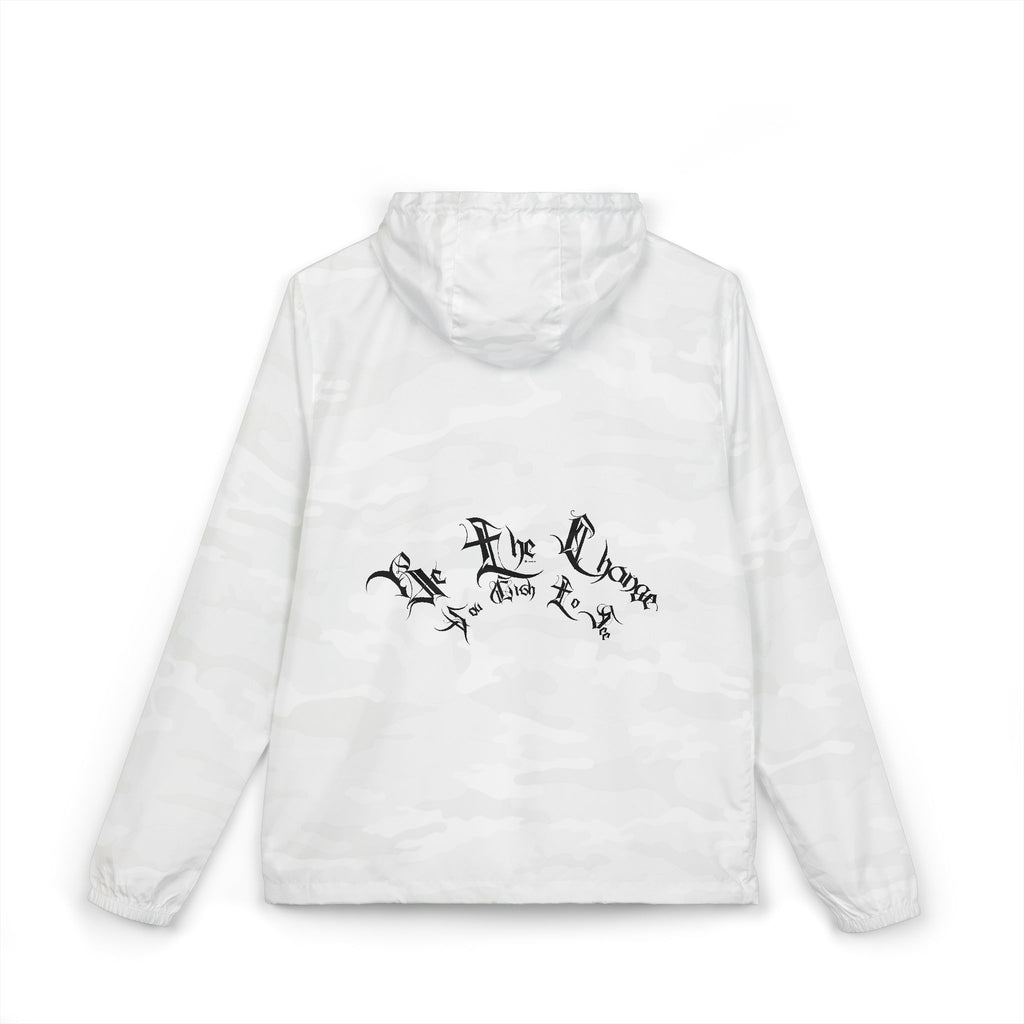 Ellioaey Be The Change Black Text Windbreaker