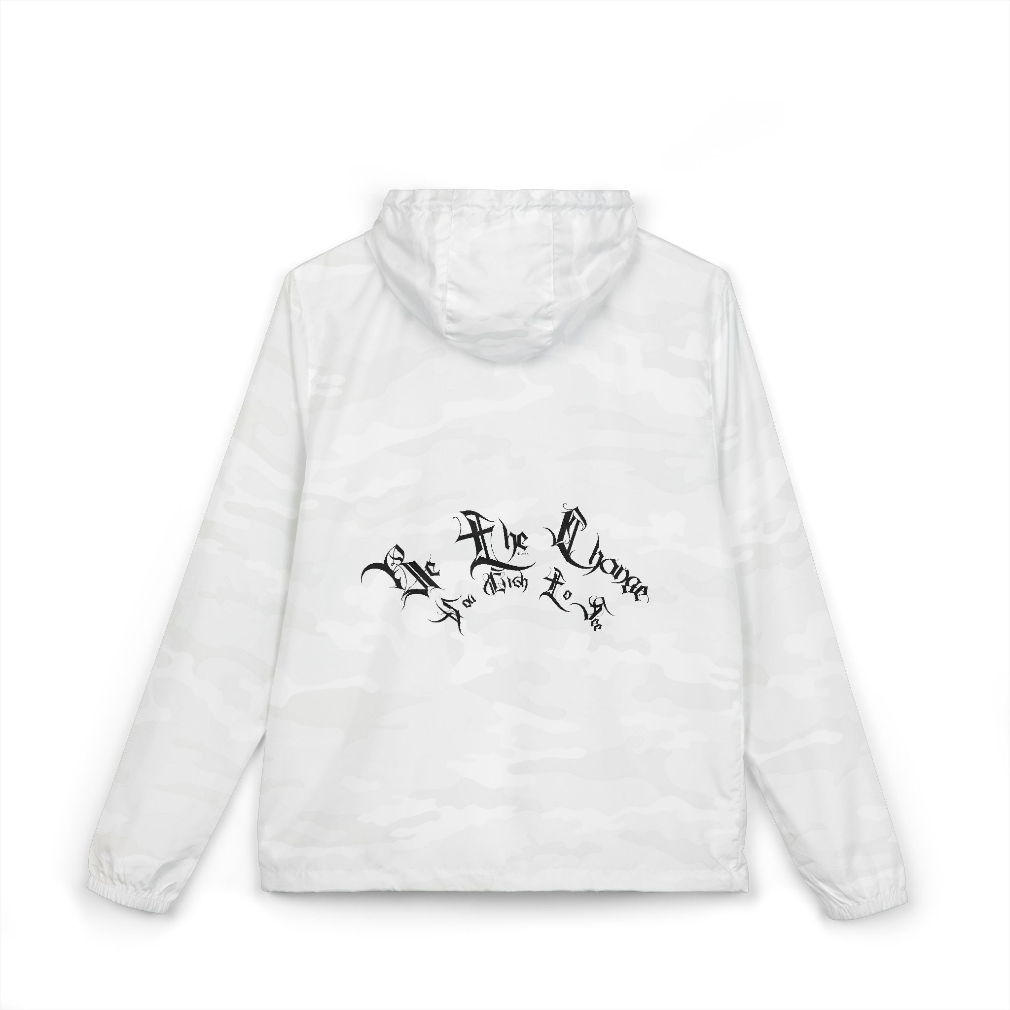 Ellioaey Be The Change Black Text Windbreaker