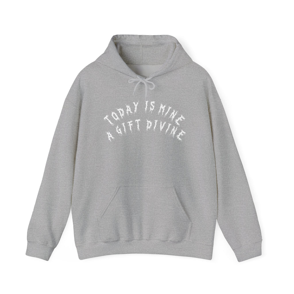 Hvita A Gift Divine White Text Hoodie