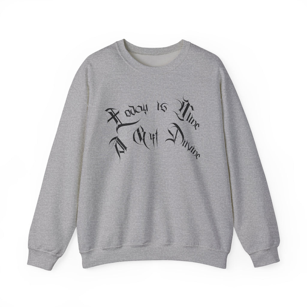 Ellioaey A Gift Divine Black Text Crewneck