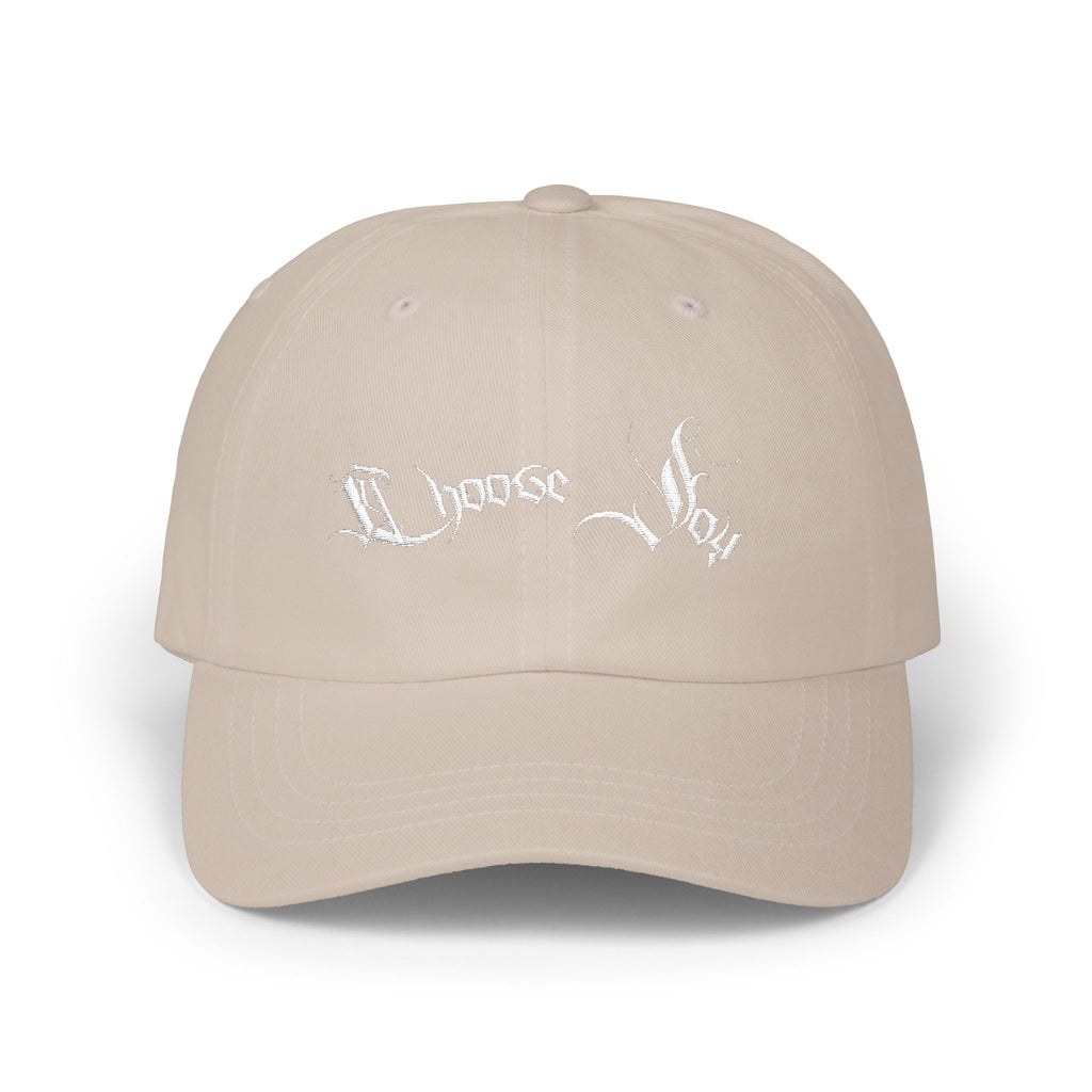 Ellioaey Choose Joy White Text Dad Hat