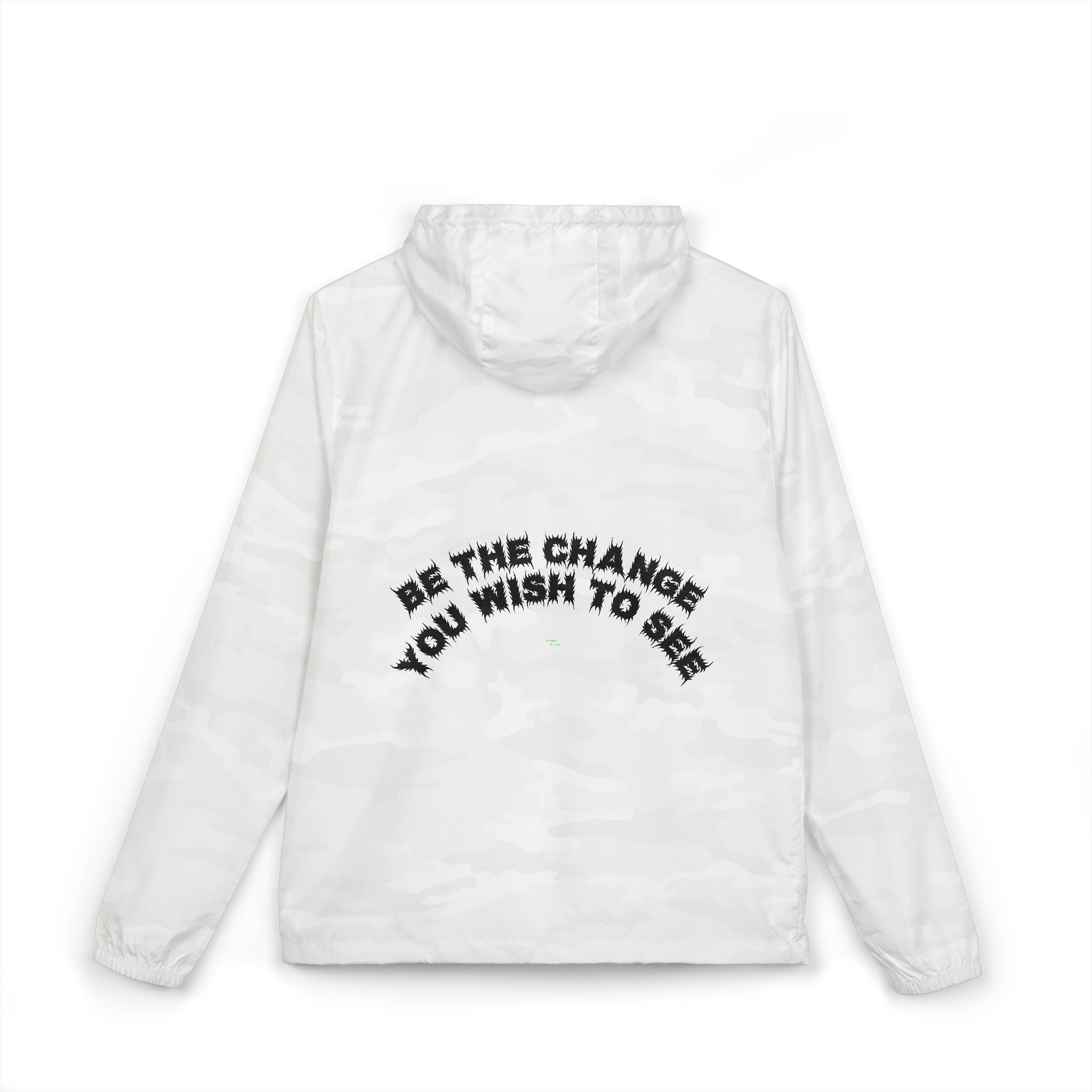 Bildsa Be The Change Black Text Windbreaker