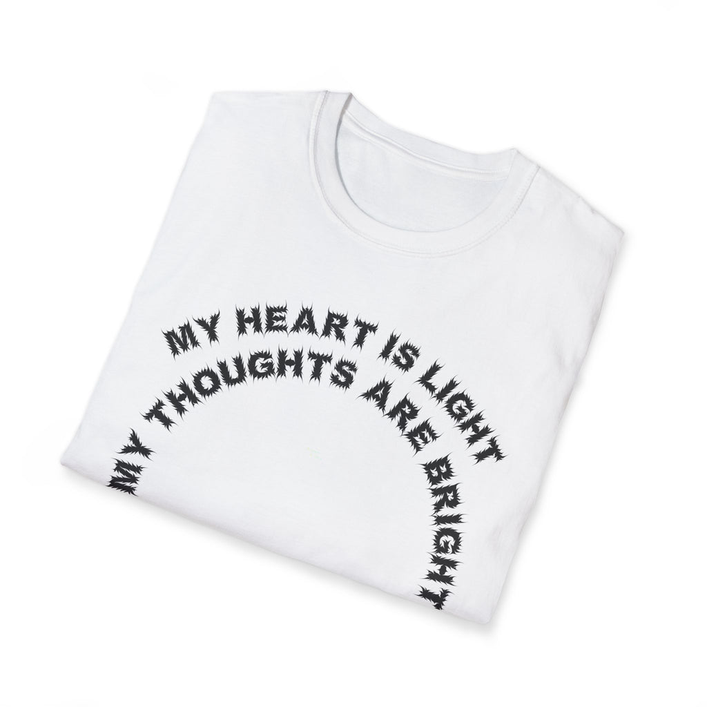 Bildsa My Heart Is Light Black Text Tee