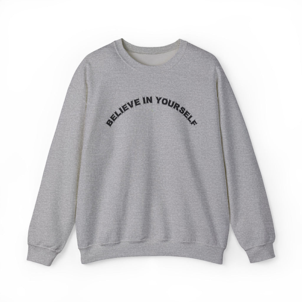 Bildsa Believe In Yourself Black Text Crewneck