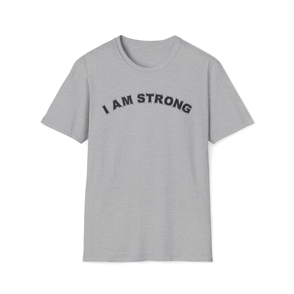Bildsa I Am Strong Black Text Tee