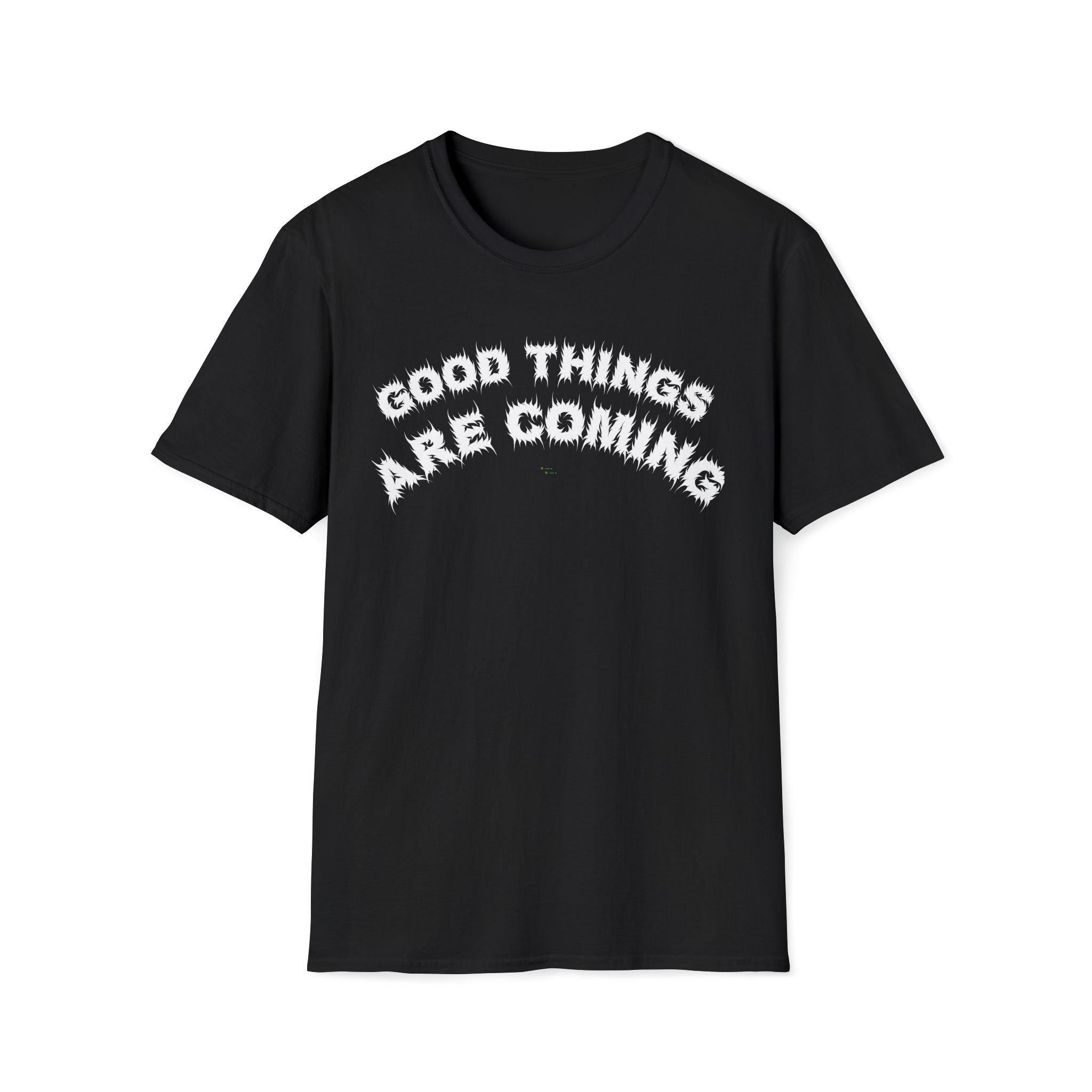 Bildsa Good Things Are Coming White Text Tee
