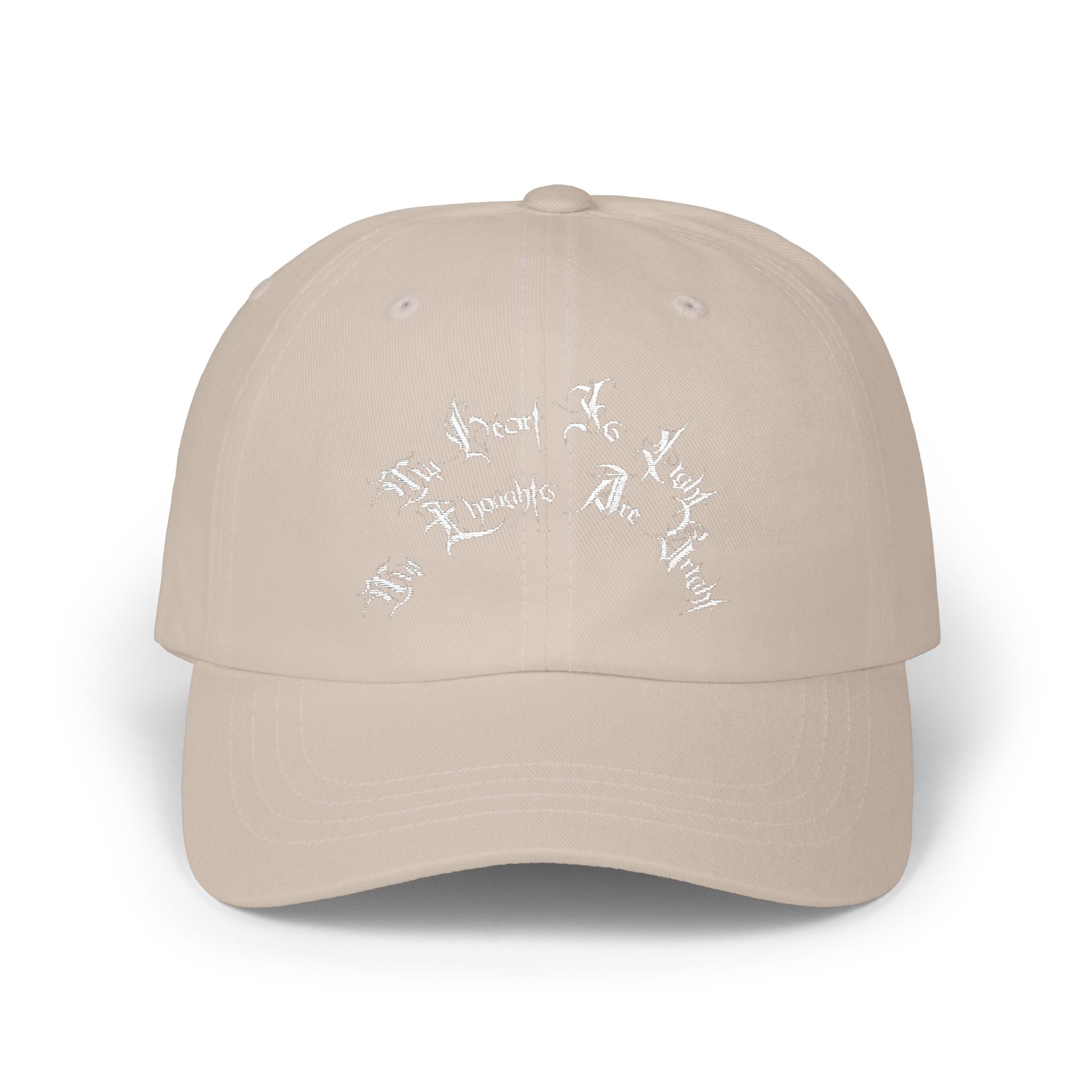 Ellioaey My Heart Is Light White Text Dad Hat