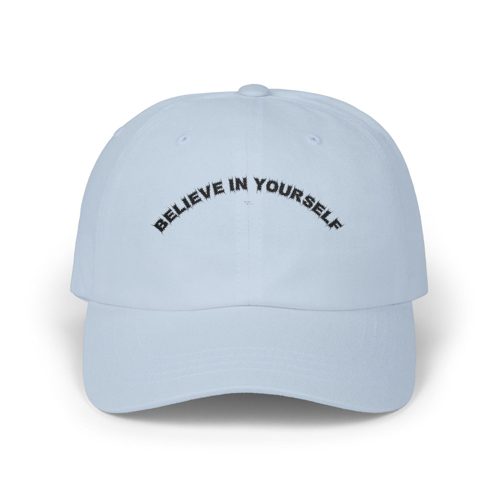 Bildsa Believe In Yourself Black Text Dad Hat