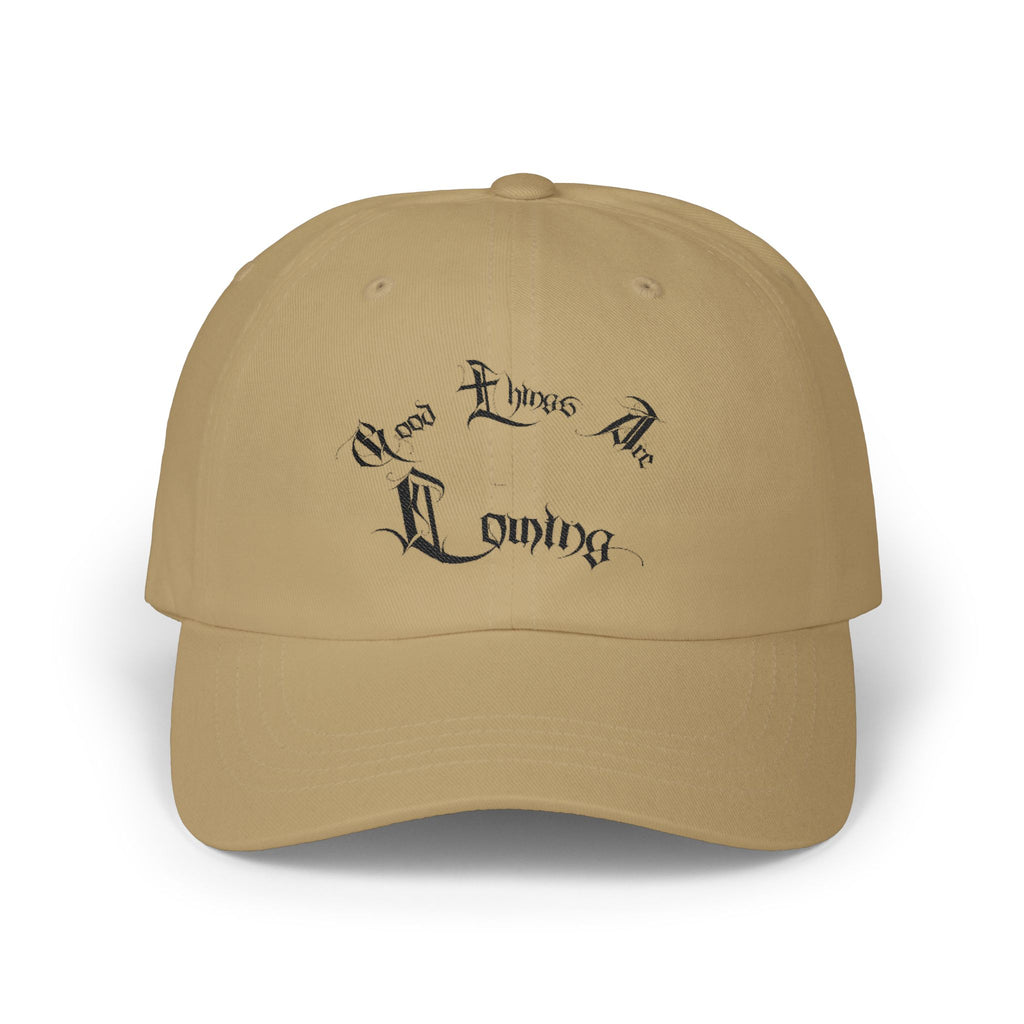 Ellioaey Good Things Are Coming Black Text Dad Hat