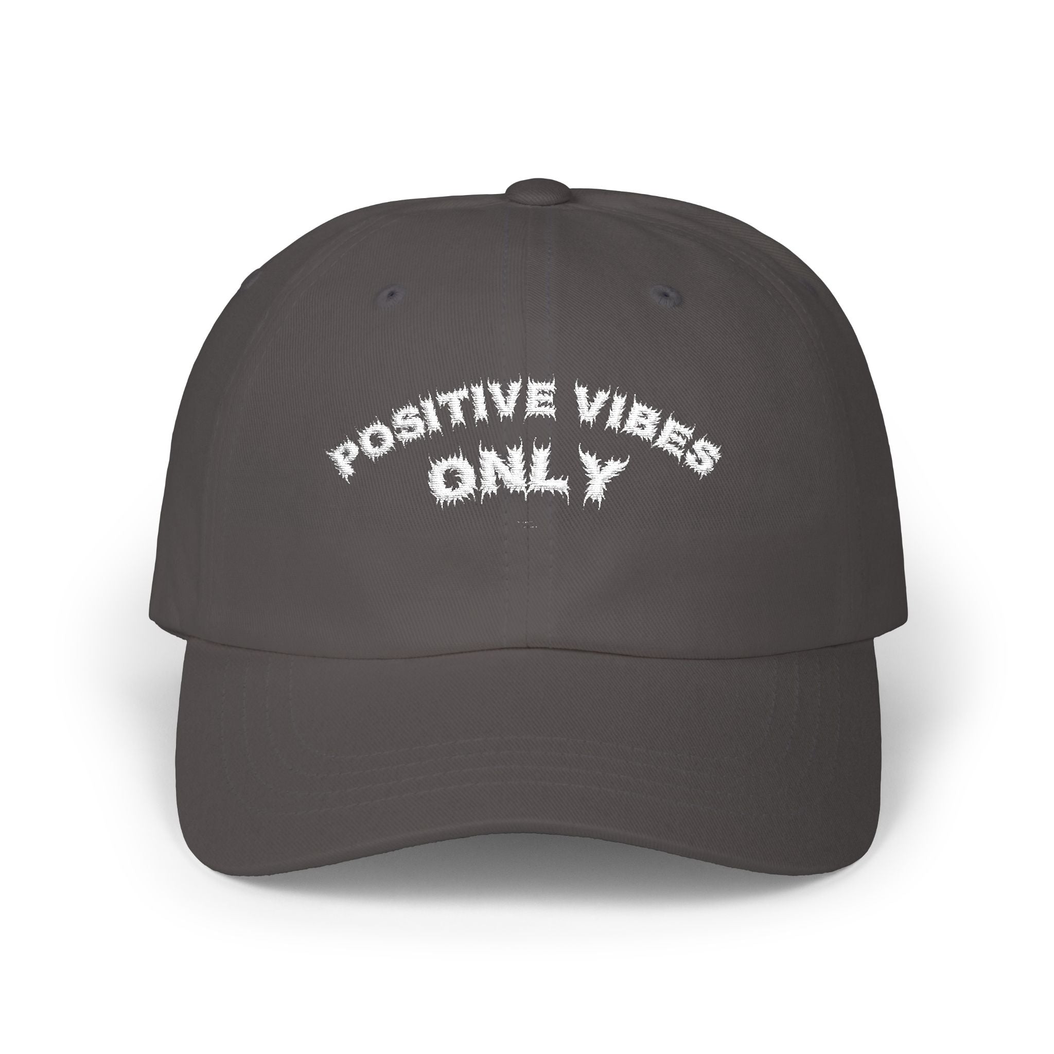 Bildsa Positive Vibes White Text Dad Hat