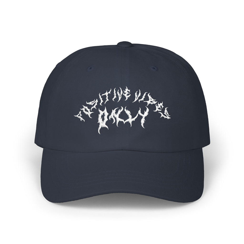Lundr Positive Vibes White Text Dad Hat