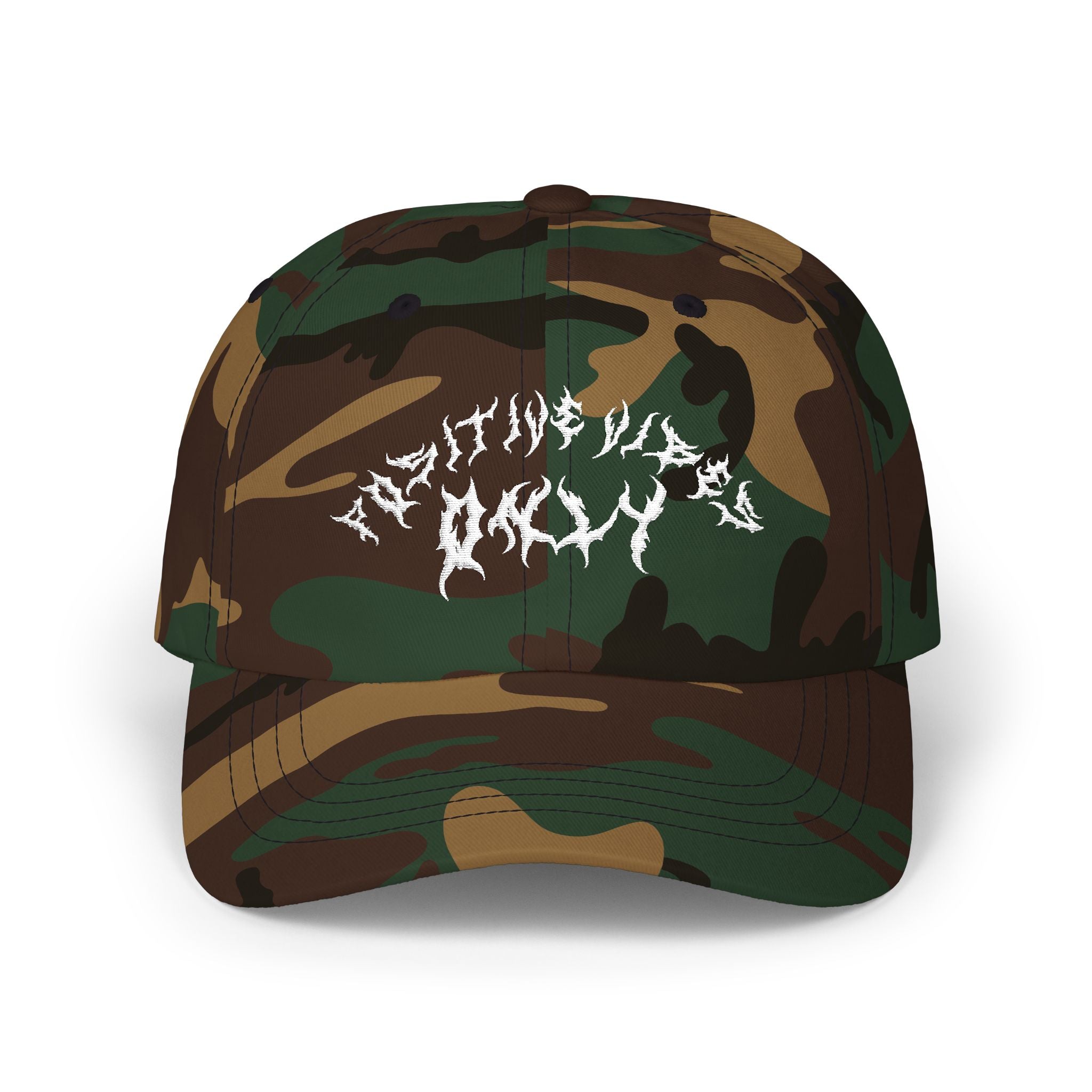 Lundr Positive Vibes White Text Dad Hat