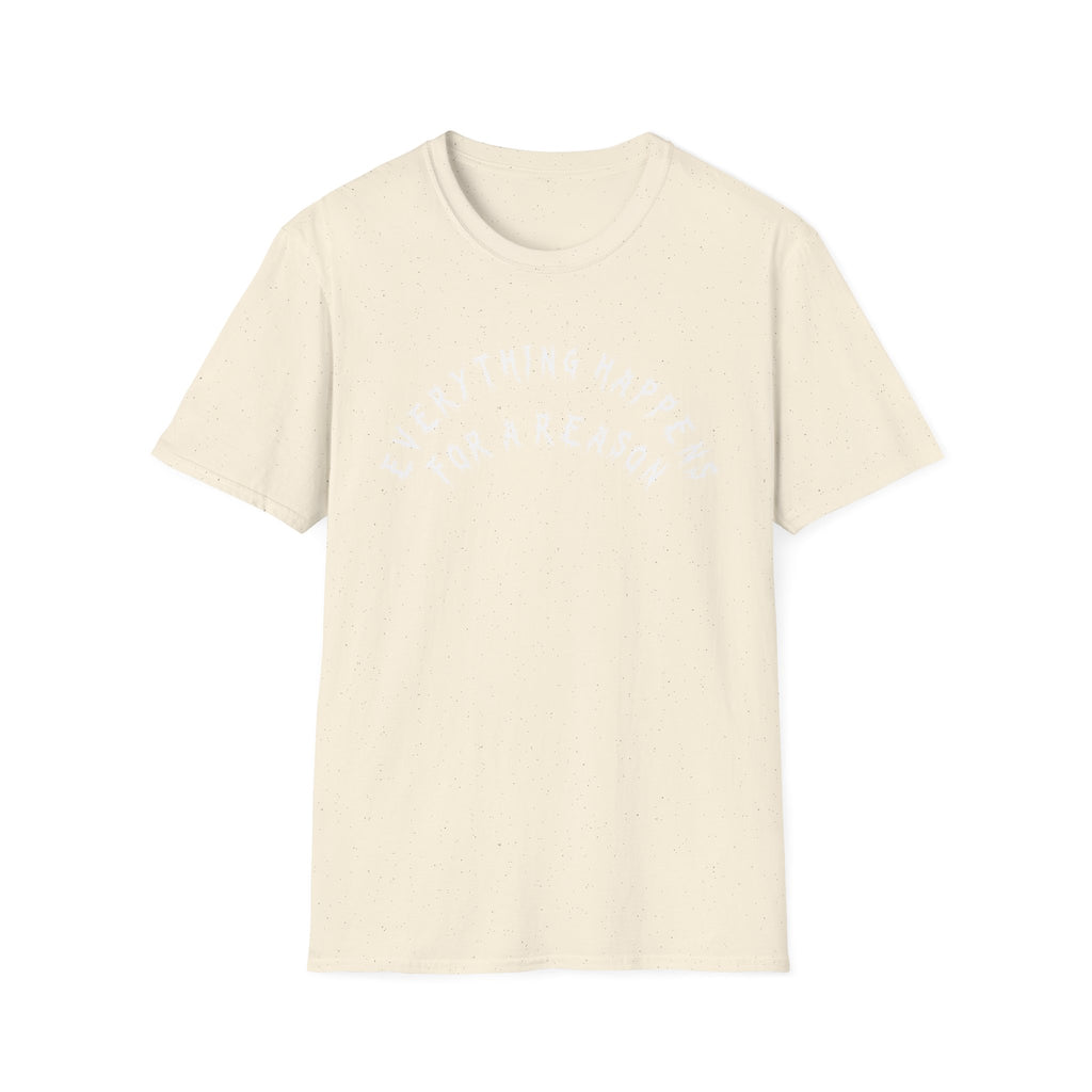 Hvita Everything Happens White Text Tee