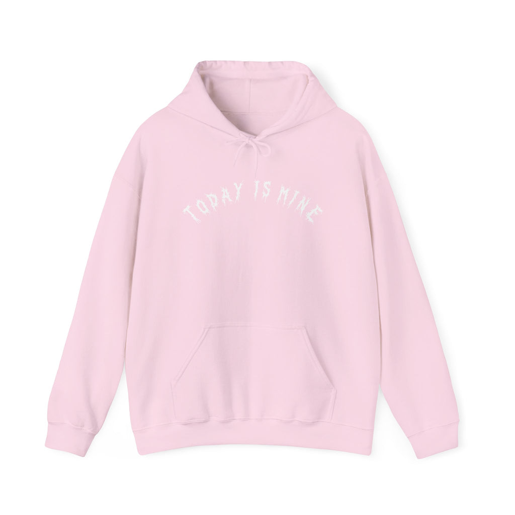 Hvita Today Is Mine White Text Hoodie