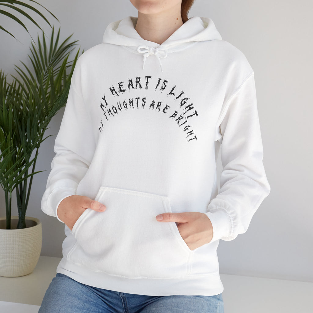 Hvita My Heart Is Light Black Text Hoodie
