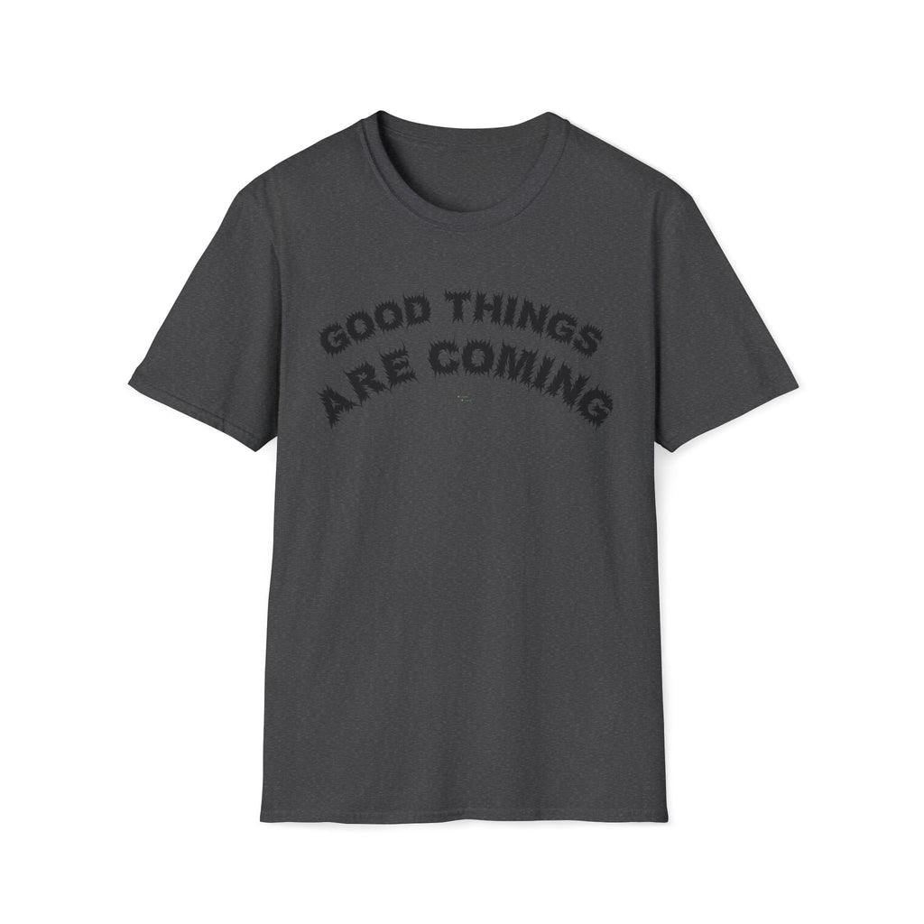Bildsa Good Things Are Coming Black Text Tee