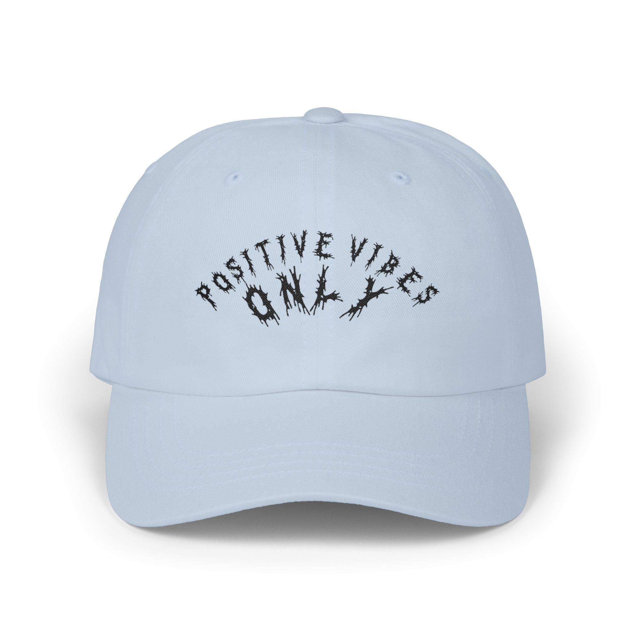 Hvita Positive Vibes Black Text Dad Hat