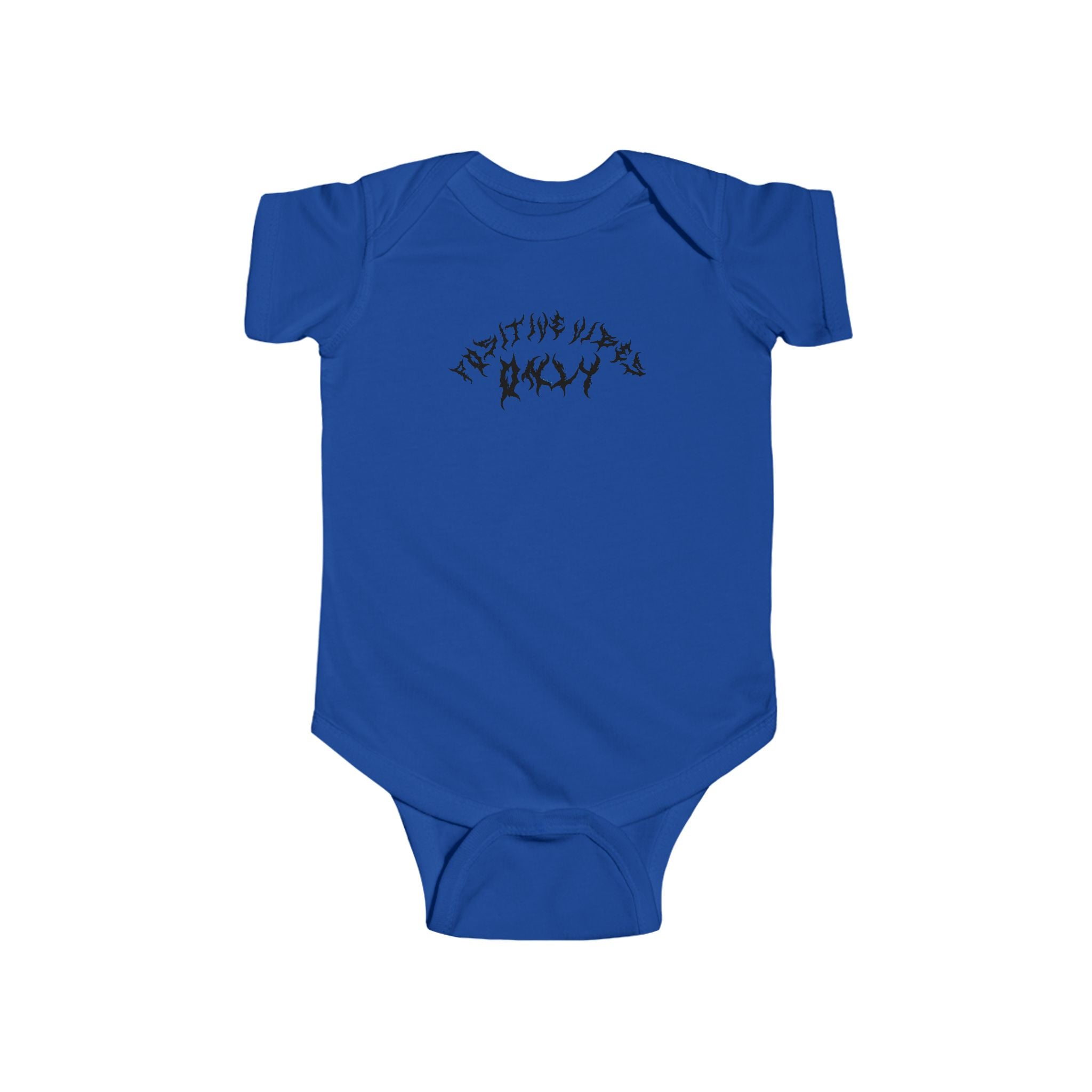 Lundr Positive Vibes Black Text Baby Onesie