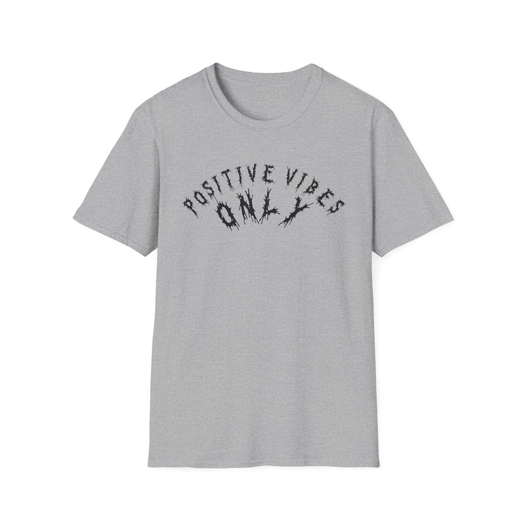 Hvita Positive Vibes Black Text Tee